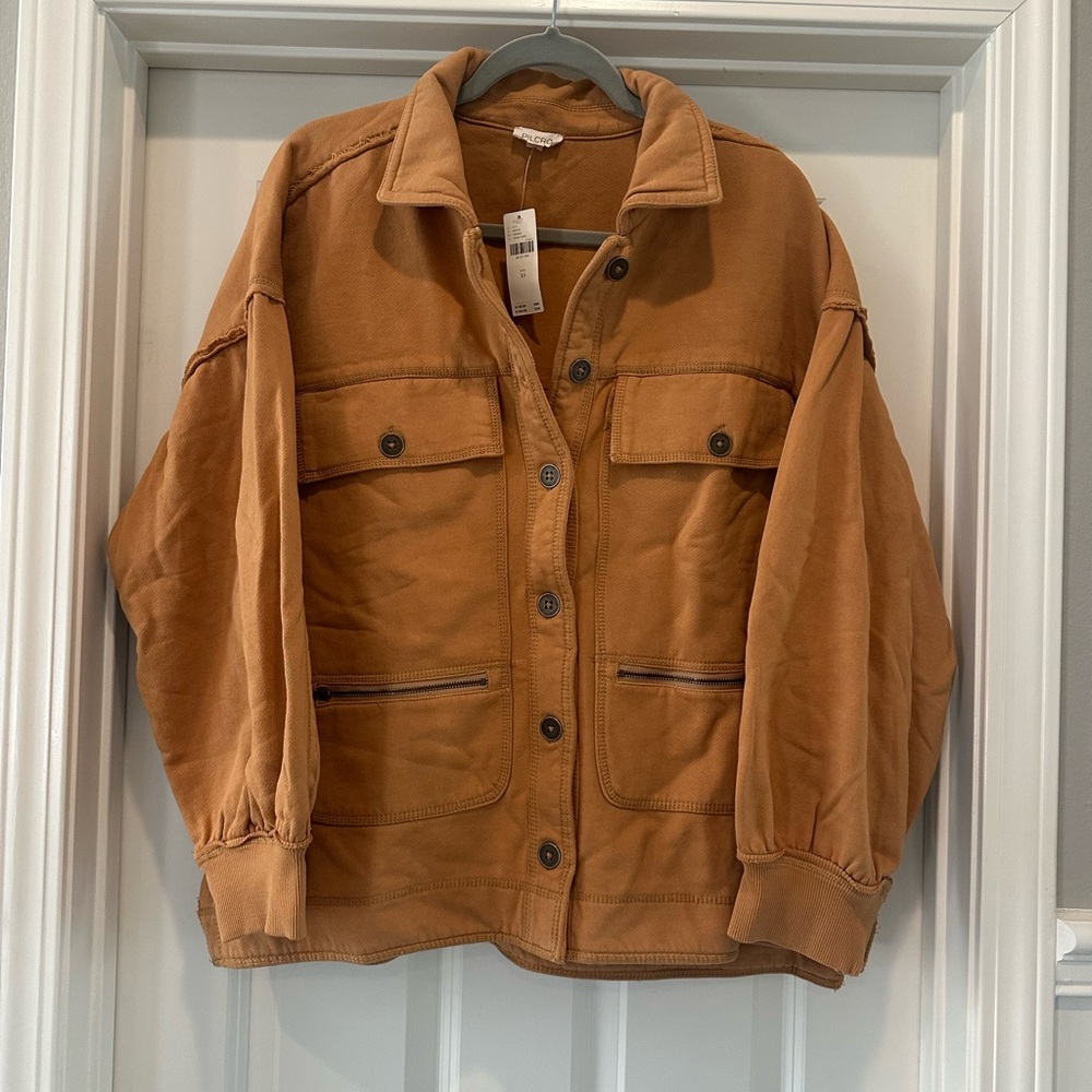 Anthropologie Pilcro Tan Button-Up Jacket